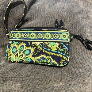 Vera Bradley Floral rhythm and blues retired pattern Wristlet